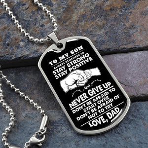To My Son | Stay Strong | Jewelry | A1014T, A1014TG, G007T, G007TG, lx-G007, PROD-1967352, PT-133, TNM-1, USER-43062 | TageUnlimited