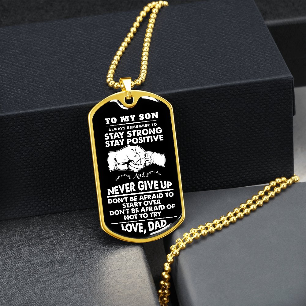 To My Son | Stay Strong | Jewelry | A1014T, A1014TG, G007T, G007TG, lx-G007, PROD-1967352, PT-133, TNM-1, USER-43062 | TageUnlimited