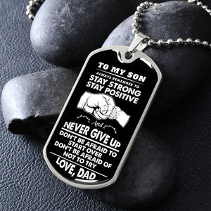 To My Son | Stay Strong | Jewelry | A1014T, A1014TG, G007T, G007TG, lx-G007, PROD-1967352, PT-133, TNM-1, USER-43062 | TageUnlimited