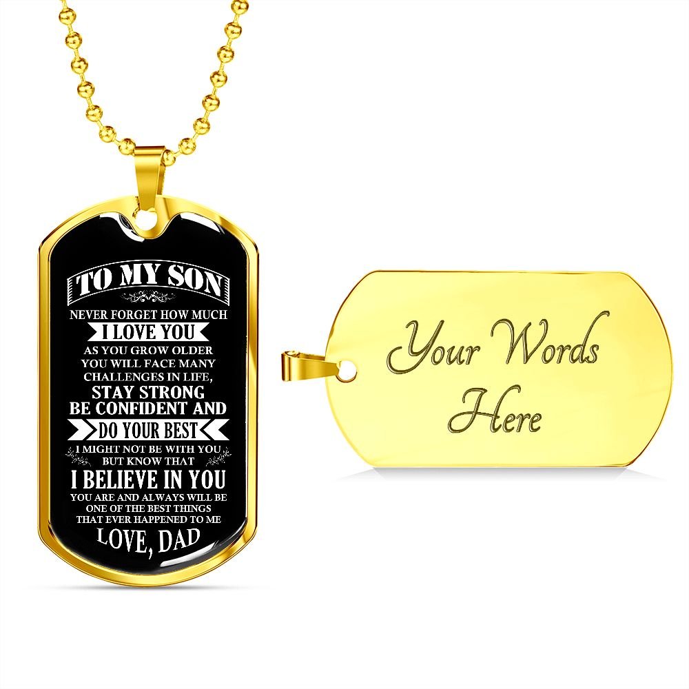 To My Son | Stay Strong Be Confident | Jewelry | TageUnlimited