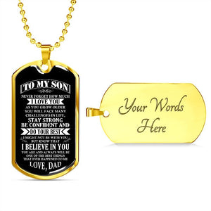 To My Son | Stay Strong Be Confident | Jewelry | TageUnlimited