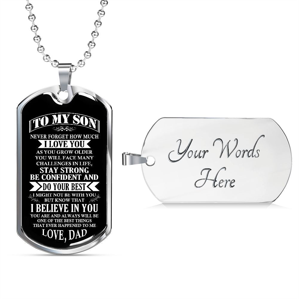 To My Son | Stay Strong Be Confident | Jewelry | TageUnlimited