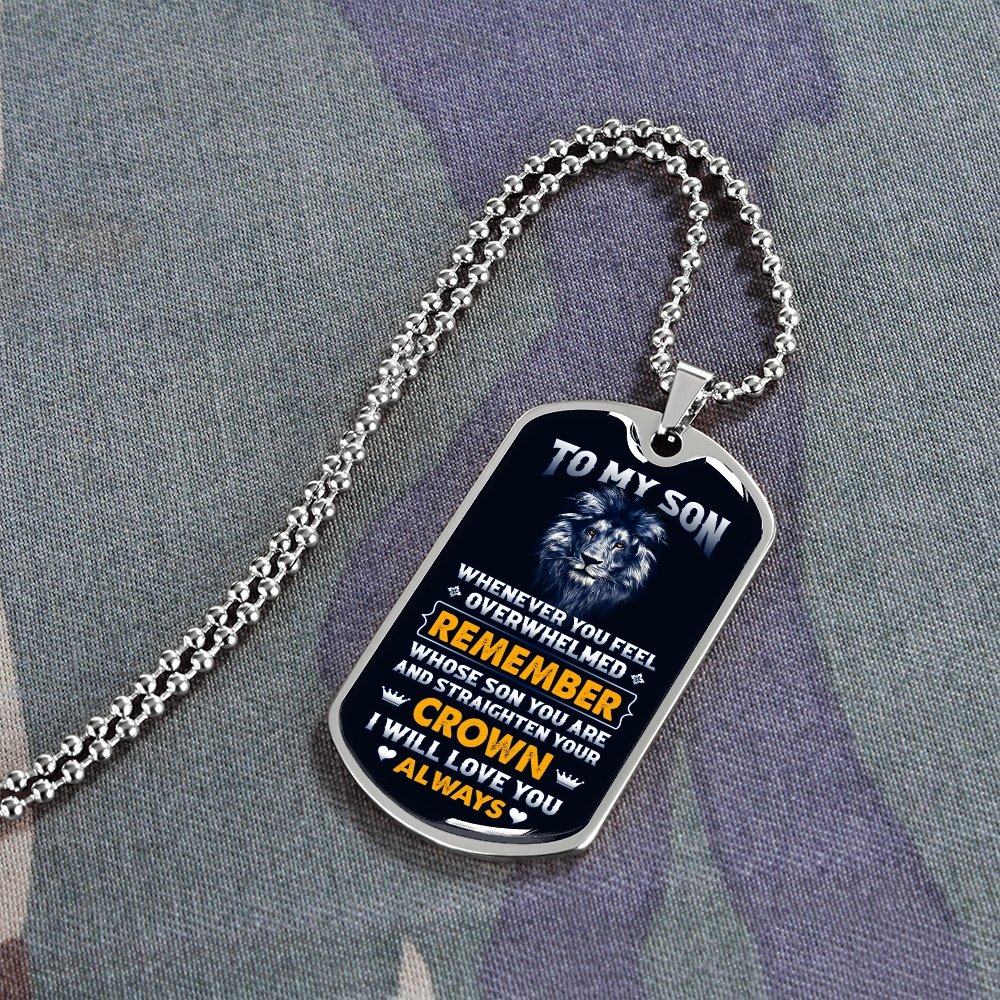 To My Son | Straighten Your Crown 👑 | Jewelry | A1014T, A1014TG, G007T, G007TG, lx-G007, PROD-1950119, PT-133, TNM-1, USER-43062 | TageUnlimited