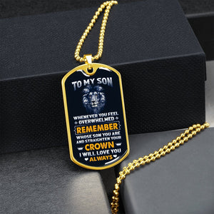 To My Son | Straighten Your Crown 👑 | Jewelry | A1014T, A1014TG, G007T, G007TG, lx-G007, PROD-1950119, PT-133, TNM-1, USER-43062 | TageUnlimited