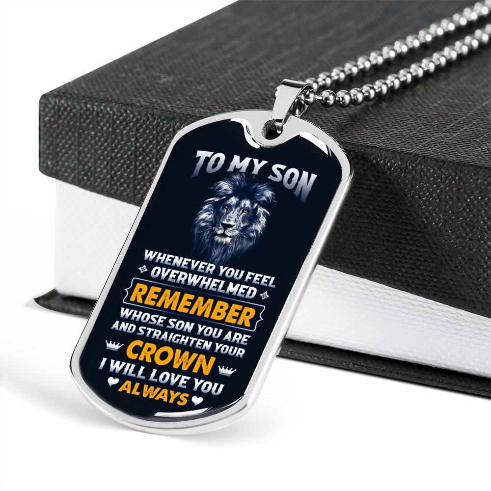 To My Son | Straighten Your Crown 👑 | Jewelry | A1014T, A1014TG, G007T, G007TG, lx-G007, PROD-1950119, PT-133, TNM-1, USER-43062 | TageUnlimited