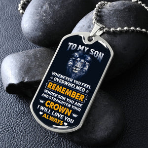 To My Son | Straighten Your Crown 👑 | Jewelry | A1014T, A1014TG, G007T, G007TG, lx-G007, PROD-1950119, PT-133, TNM-1, USER-43062 | TageUnlimited