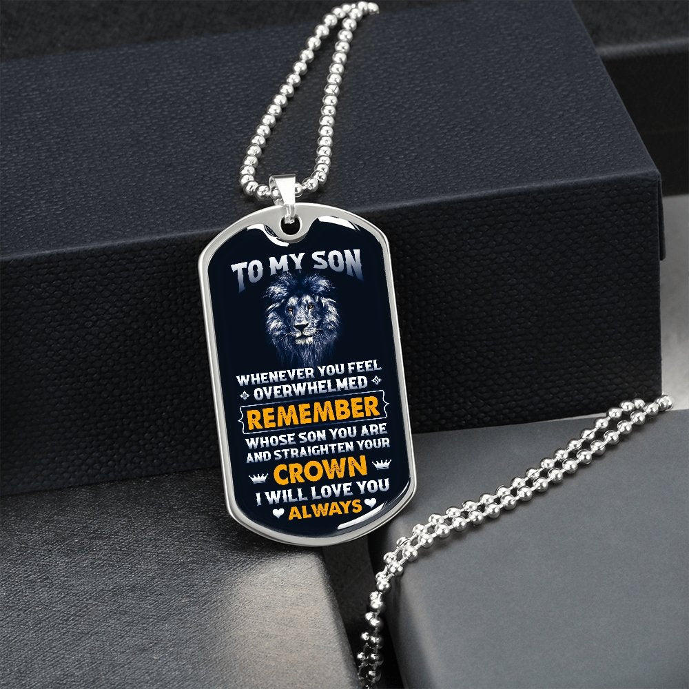 To My Son | Straighten Your Crown 👑 | Jewelry | A1014T, A1014TG, G007T, G007TG, lx-G007, PROD-1950119, PT-133, TNM-1, USER-43062 | TageUnlimited