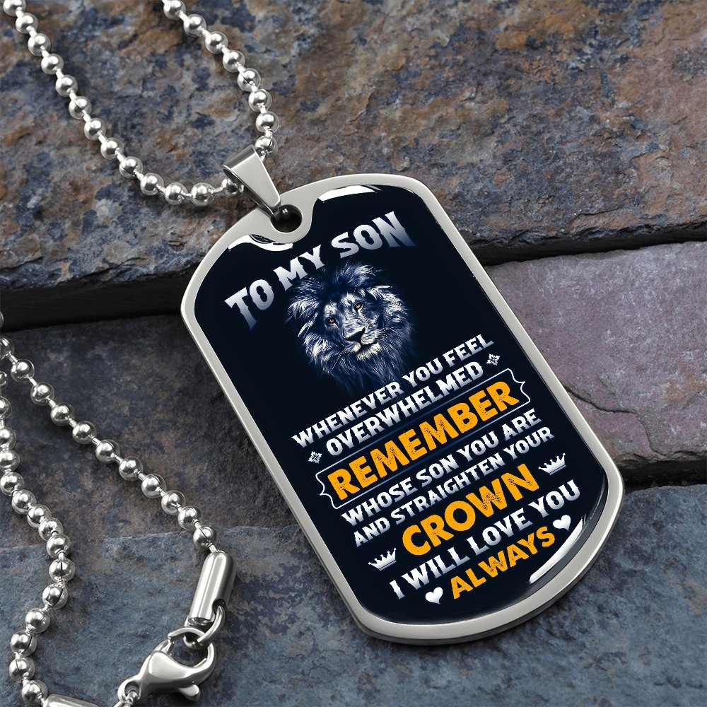 To My Son | Straighten Your Crown 👑 | Jewelry | A1014T, A1014TG, G007T, G007TG, lx-G007, PROD-1950119, PT-133, TNM-1, USER-43062 | TageUnlimited