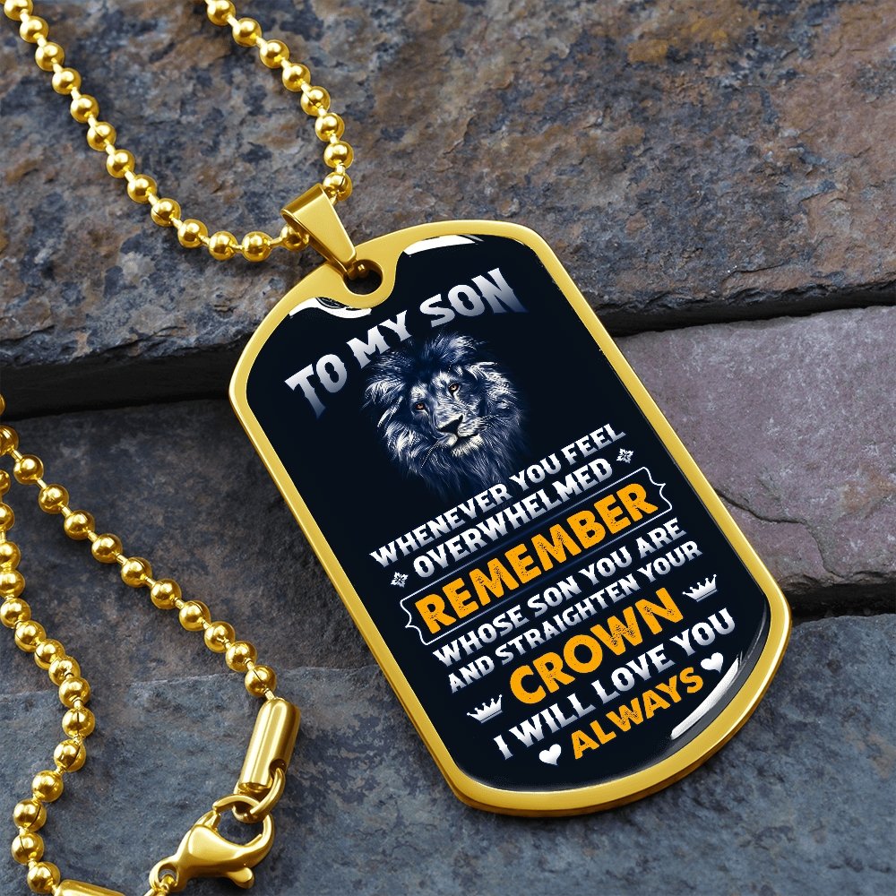 To My Son | Straighten Your Crown 👑 | Jewelry | A1014T, A1014TG, G007T, G007TG, lx-G007, PROD-1950119, PT-133, TNM-1, USER-43062 | TageUnlimited