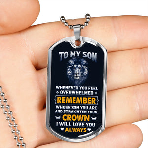 To My Son | Straighten Your Crown 👑 | Jewelry | A1014T, A1014TG, G007T, G007TG, lx-G007, PROD-1950119, PT-133, TNM-1, USER-43062 | TageUnlimited