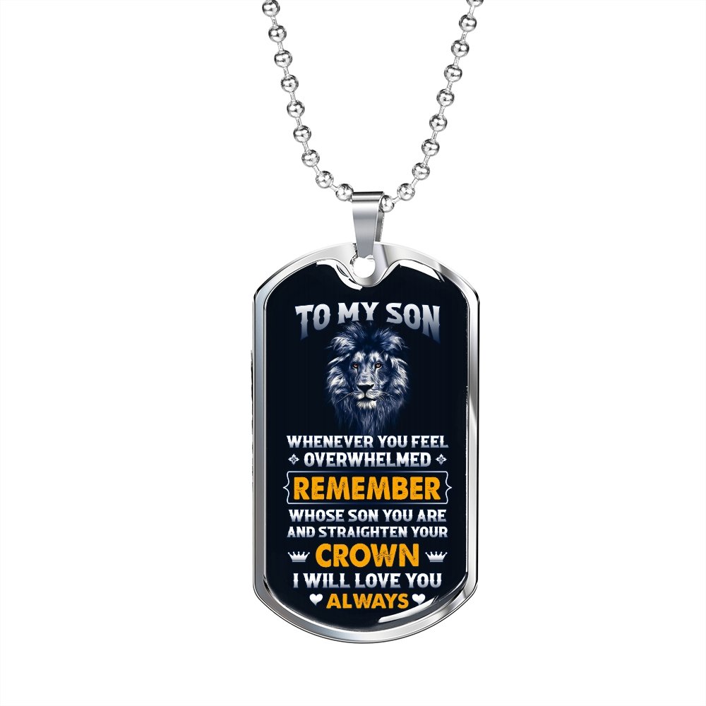 To My Son | Straighten Your Crown 👑 | Jewelry | A1014T, A1014TG, G007T, G007TG, lx-G007, PROD-1950119, PT-133, TNM-1, USER-43062 | TageUnlimited