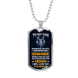 To My Son | Straighten Your Crown 👑 | Jewelry | A1014T, A1014TG, G007T, G007TG, lx-G007, PROD-1950119, PT-133, TNM-1, USER-43062 | TageUnlimited