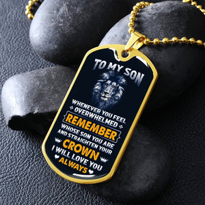 To My Son | Straighten Your Crown 👑 | Jewelry | A1014T, A1014TG, G007T, G007TG, lx-G007, PROD-1950119, PT-133, TNM-1, USER-43062 | TageUnlimited