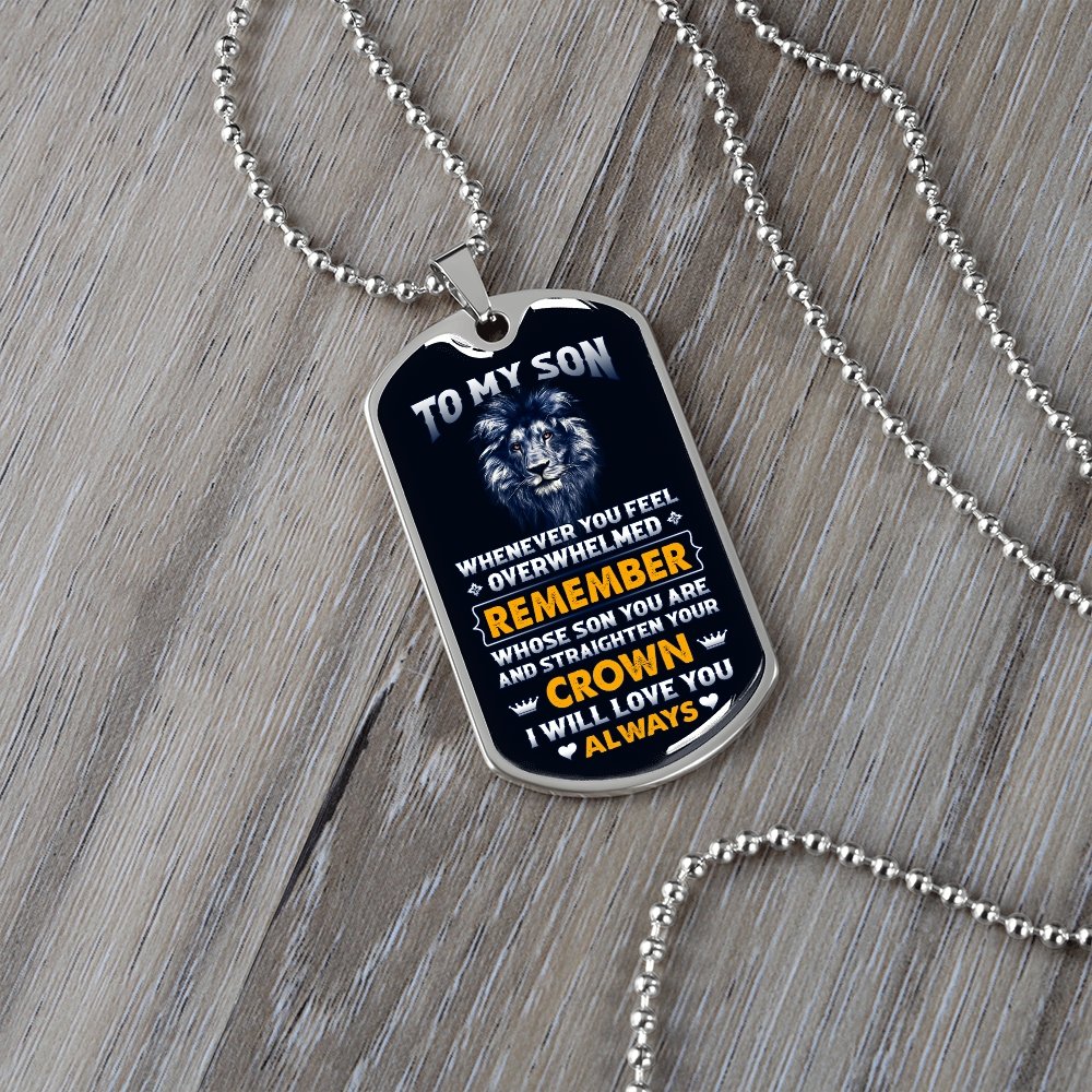 To My Son | Straighten Your Crown 👑 | Jewelry | A1014T, A1014TG, G007T, G007TG, lx-G007, PROD-1950119, PT-133, TNM-1, USER-43062 | TageUnlimited