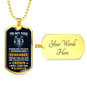 To My Son | Straighten Your Crown 👑 | Jewelry | A1014T, A1014TG, G007T, G007TG, lx-G007, PROD-1950119, PT-133, TNM-1, USER-43062 | TageUnlimited