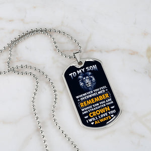 To My Son | Straighten Your Crown 👑 | Jewelry | A1014T, A1014TG, G007T, G007TG, lx-G007, PROD-1950119, PT-133, TNM-1, USER-43062 | TageUnlimited