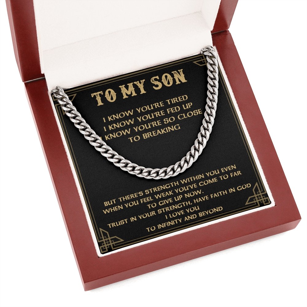 To My Son | Trust In Your Strength | Jewelry | C30184T, C30184TG, lx-C30184, PB23-WOOD, PROD-1950218, PT-1772, USER-43062 | TageUnlimited