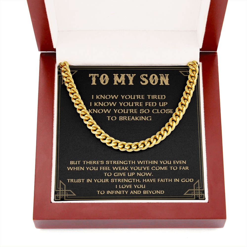 To My Son | Trust In Your Strength | Jewelry | C30184T, C30184TG, lx-C30184, PB23-WOOD, PROD-1950218, PT-1772, USER-43062 | TageUnlimited