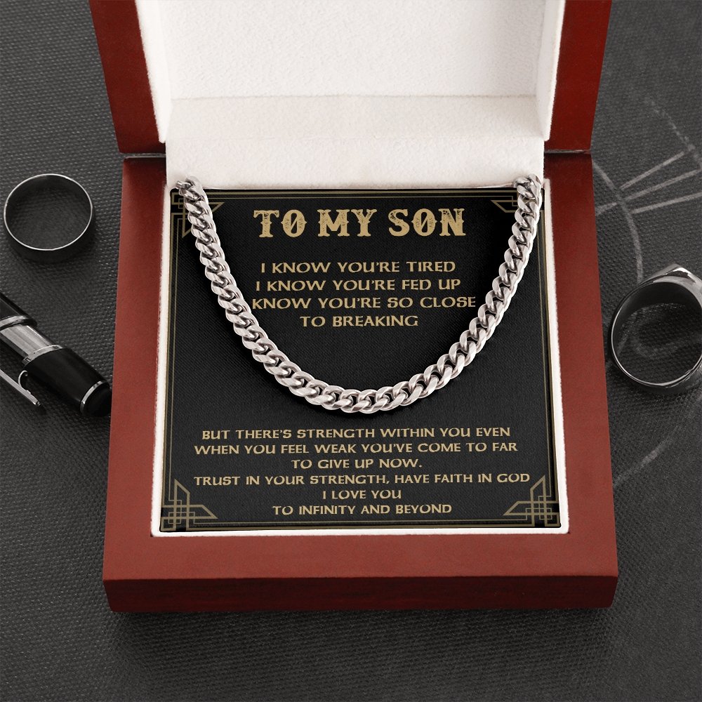 To My Son | Trust In Your Strength | Jewelry | C30184T, C30184TG, lx-C30184, PB23-WOOD, PROD-1950218, PT-1772, USER-43062 | TageUnlimited