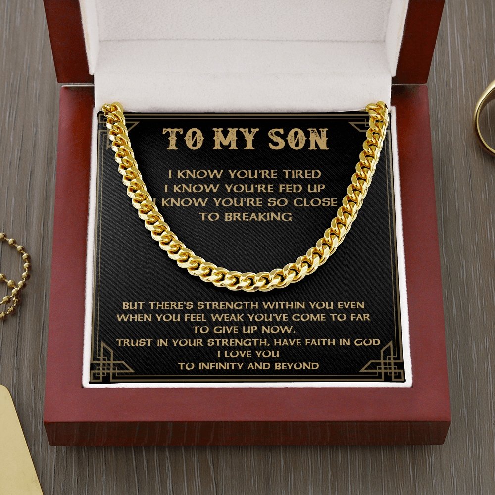 To My Son | Trust In Your Strength | Jewelry | C30184T, C30184TG, lx-C30184, PB23-WOOD, PROD-1950218, PT-1772, USER-43062 | TageUnlimited
