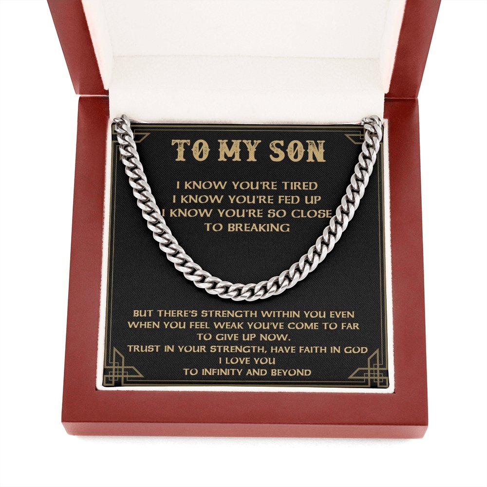 To My Son | Trust In Your Strength | Jewelry | C30184T, C30184TG, lx-C30184, PB23-WOOD, PROD-1950218, PT-1772, USER-43062 | TageUnlimited