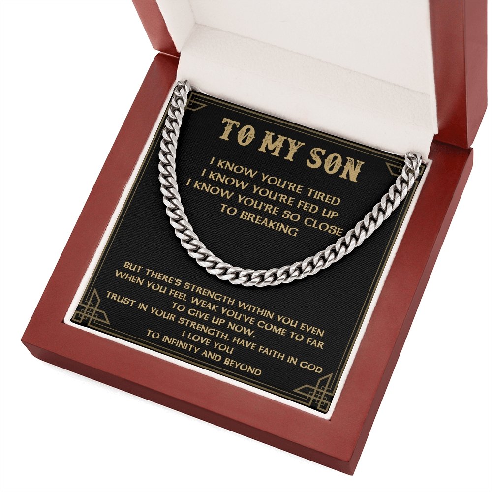 To My Son | Trust In Your Strength | Jewelry | C30184T, C30184TG, lx-C30184, PB23-WOOD, PROD-1950218, PT-1772, USER-43062 | TageUnlimited