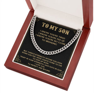 To My Son | Trust In Your Strength | Jewelry | C30184T, C30184TG, lx-C30184, PB23-WOOD, PROD-1950218, PT-1772, USER-43062 | TageUnlimited