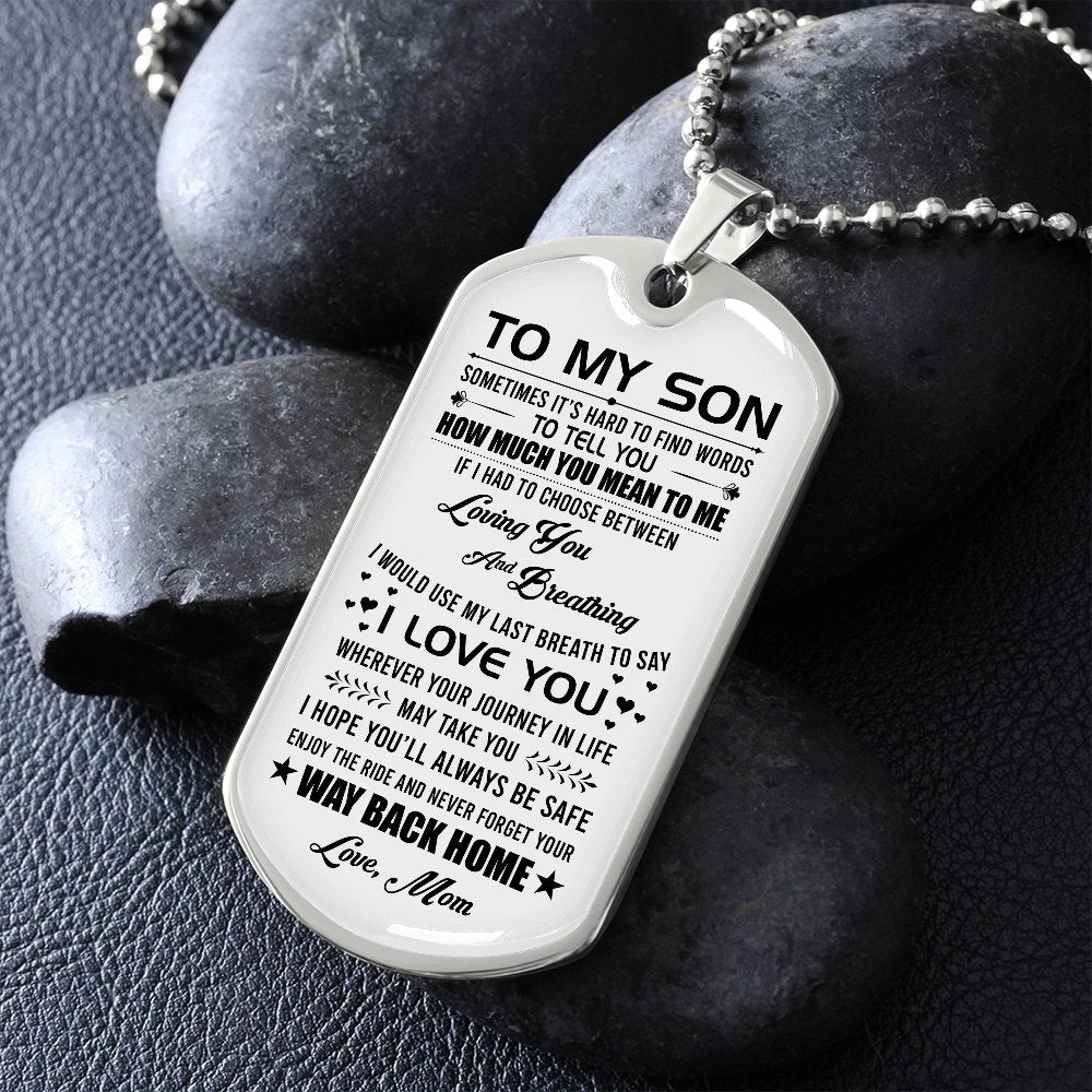 To My Son | Wherever Your Journey | Jewelry | A1014T, A1014TG, G007T, G007TG, lx-G007, PROD-1950147, PT-133, TNM-1, USER-43062 | TageUnlimited