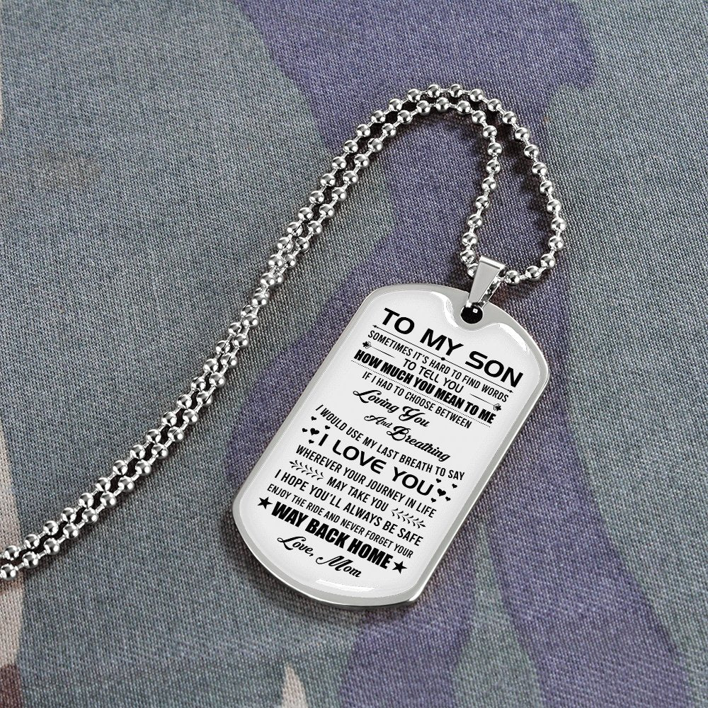 To My Son | Wherever Your Journey | Jewelry | A1014T, A1014TG, G007T, G007TG, lx-G007, PROD-1950147, PT-133, TNM-1, USER-43062 | TageUnlimited