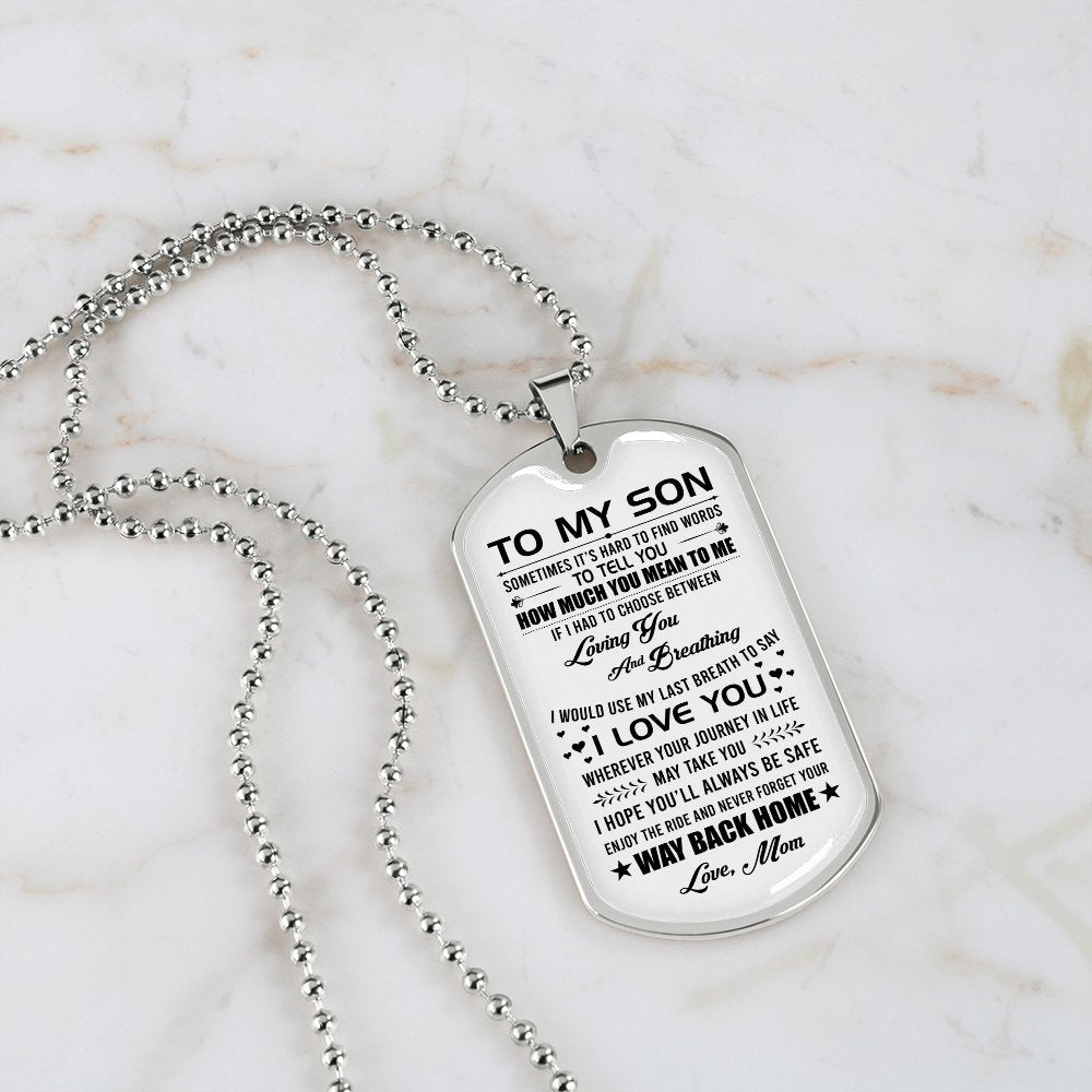 To My Son | Wherever Your Journey | Jewelry | A1014T, A1014TG, G007T, G007TG, lx-G007, PROD-1950147, PT-133, TNM-1, USER-43062 | TageUnlimited