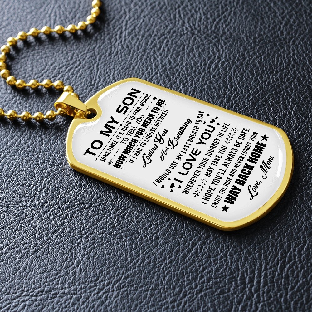 To My Son | Wherever Your Journey | Jewelry | A1014T, A1014TG, G007T, G007TG, lx-G007, PROD-1950147, PT-133, TNM-1, USER-43062 | TageUnlimited