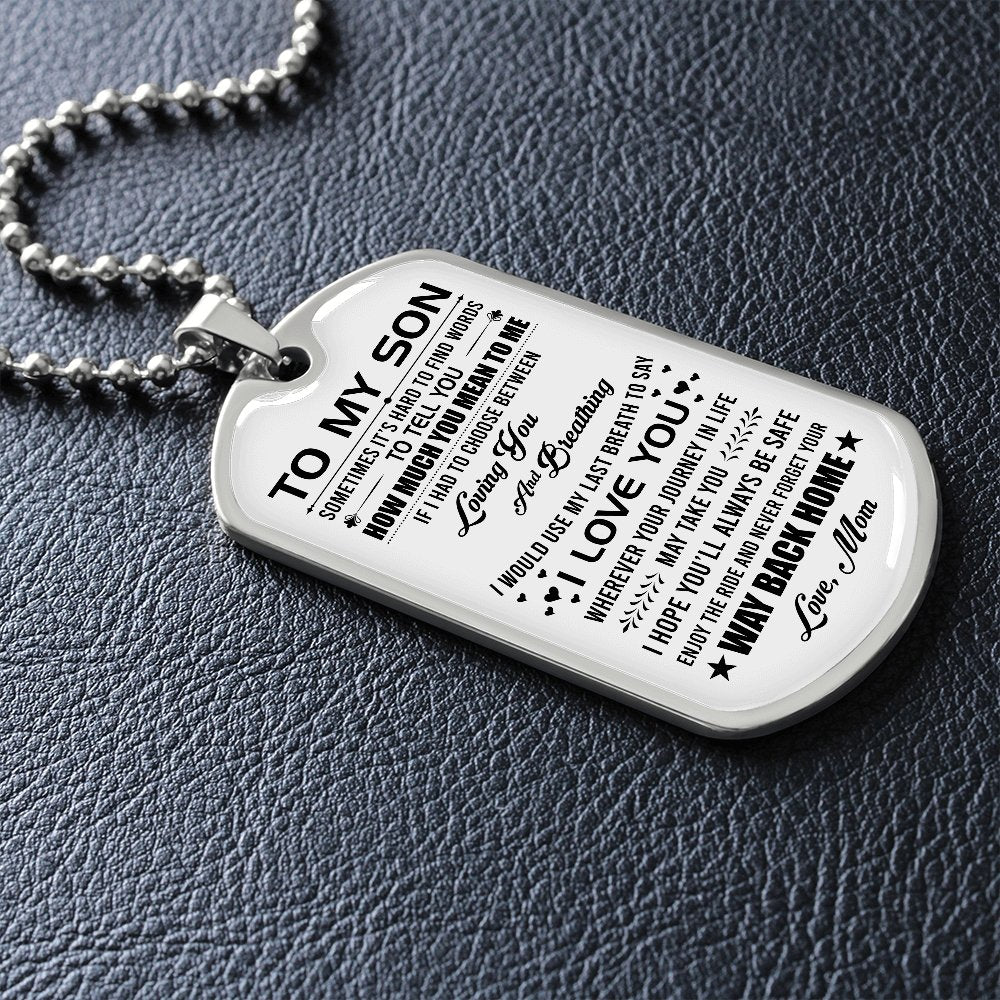 To My Son | Wherever Your Journey | Jewelry | A1014T, A1014TG, G007T, G007TG, lx-G007, PROD-1950147, PT-133, TNM-1, USER-43062 | TageUnlimited