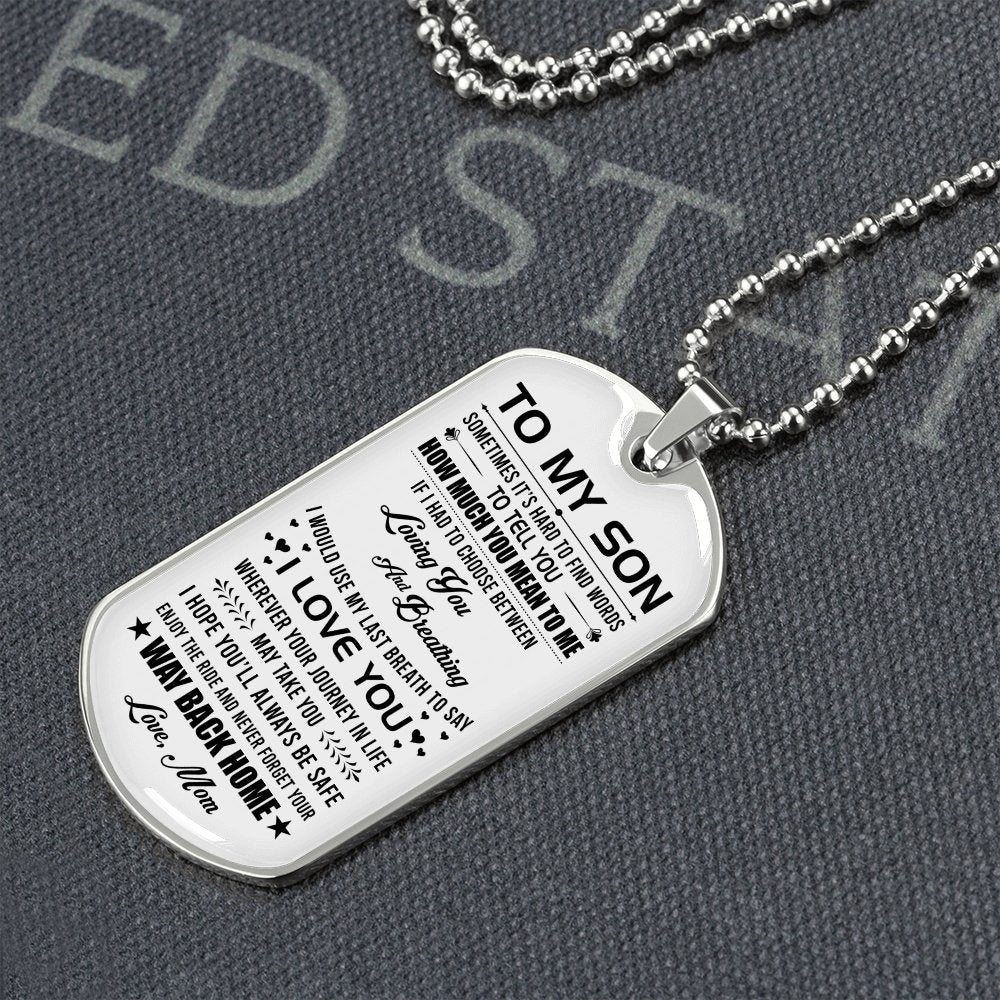 To My Son | Wherever Your Journey | Jewelry | A1014T, A1014TG, G007T, G007TG, lx-G007, PROD-1950147, PT-133, TNM-1, USER-43062 | TageUnlimited