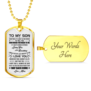 To My Son | Wherever Your Journey | Jewelry | A1014T, A1014TG, G007T, G007TG, lx-G007, PROD-1950147, PT-133, TNM-1, USER-43062 | TageUnlimited