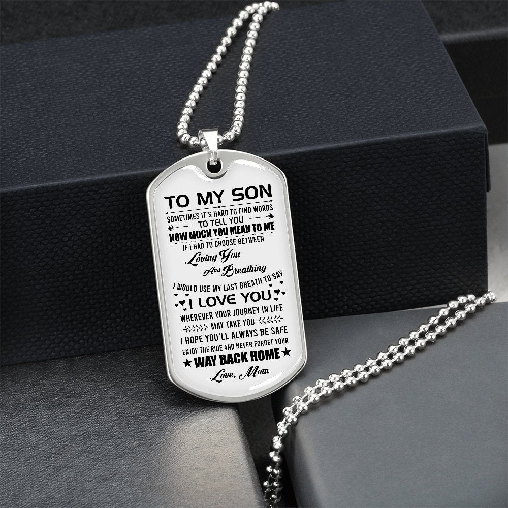 To My Son | Wherever Your Journey | Jewelry | A1014T, A1014TG, G007T, G007TG, lx-G007, PROD-1950147, PT-133, TNM-1, USER-43062 | TageUnlimited