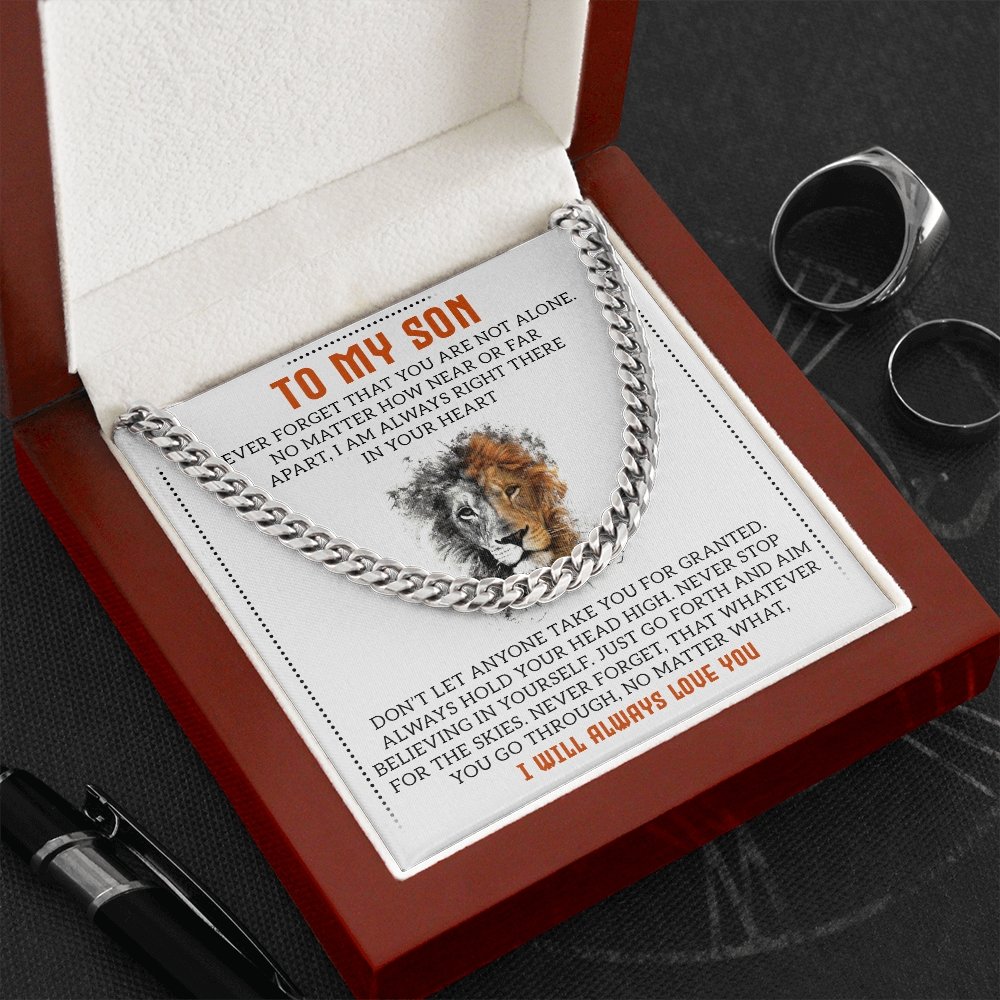 To My Son | You Are Not Alone | Jewelry | C30184T, C30184TG, lx-C30184, PB23-WOOD, PROD-1957639, PT-1772, USER-43062 | TageUnlimited