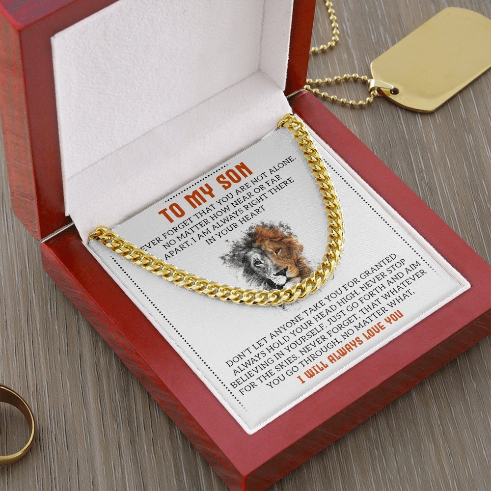 To My Son | You Are Not Alone | Jewelry | C30184T, C30184TG, lx-C30184, PB23-WOOD, PROD-1957639, PT-1772, USER-43062 | TageUnlimited