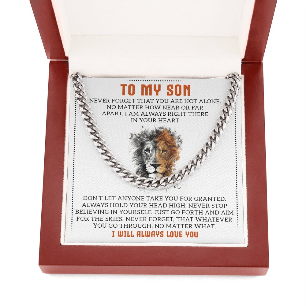 To My Son | You Are Not Alone | Jewelry | C30184T, C30184TG, lx-C30184, PB23-WOOD, PROD-1957639, PT-1772, USER-43062 | TageUnlimited