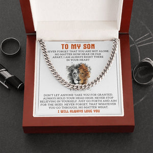 To My Son | You Are Not Alone | Jewelry | C30184T, C30184TG, lx-C30184, PB23-WOOD, PROD-1957639, PT-1772, USER-43062 | TageUnlimited