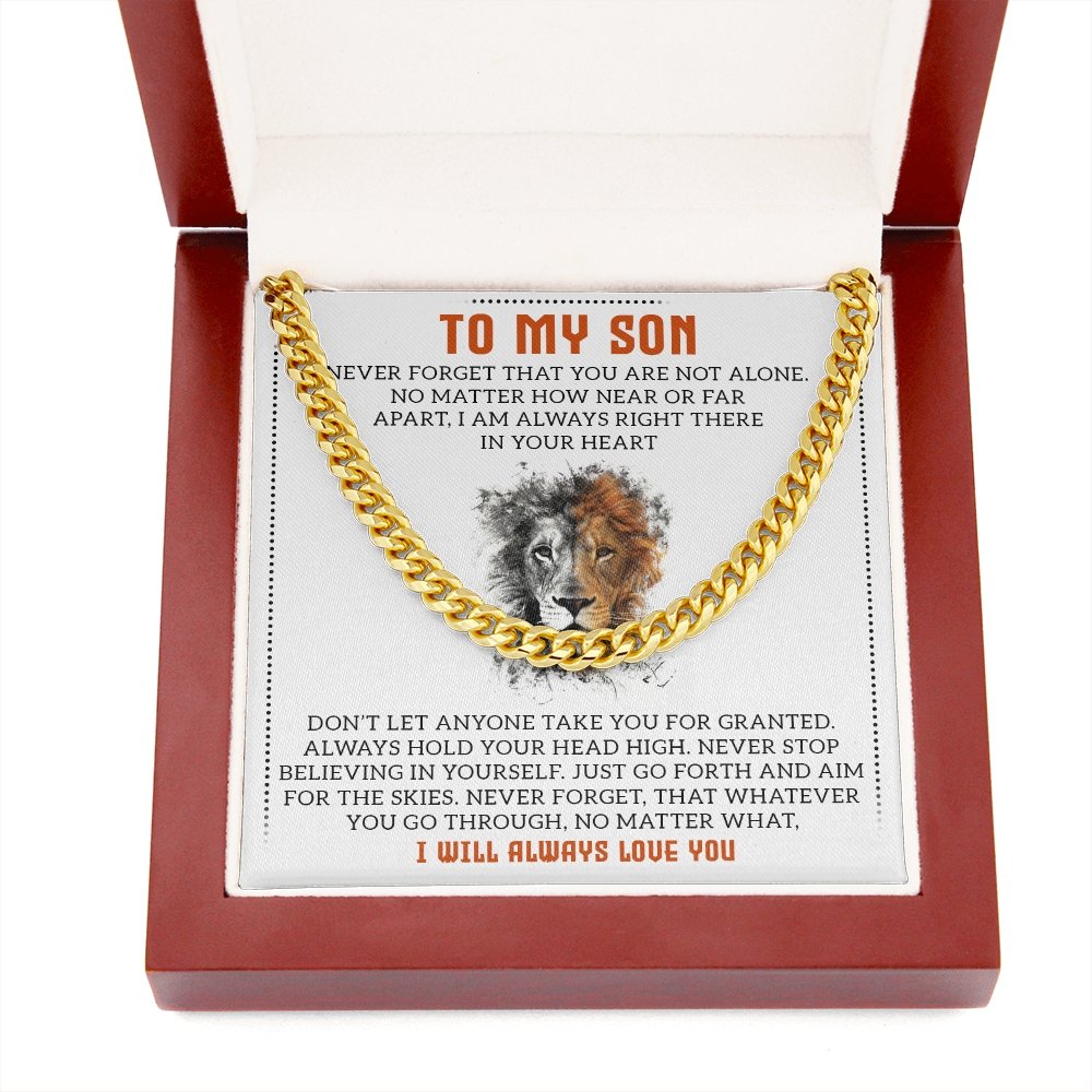 To My Son | You Are Not Alone | Jewelry | C30184T, C30184TG, lx-C30184, PB23-WOOD, PROD-1957639, PT-1772, USER-43062 | TageUnlimited