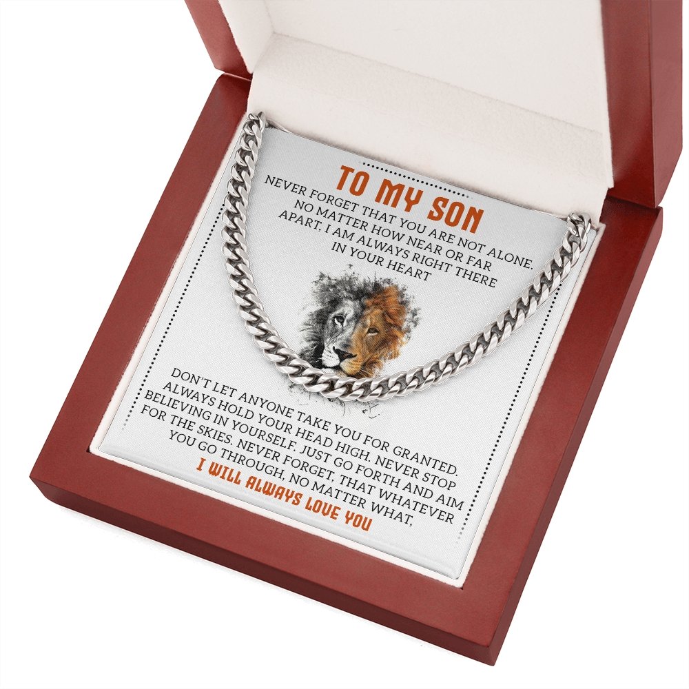 To My Son | You Are Not Alone | Jewelry | C30184T, C30184TG, lx-C30184, PB23-WOOD, PROD-1957639, PT-1772, USER-43062 | TageUnlimited