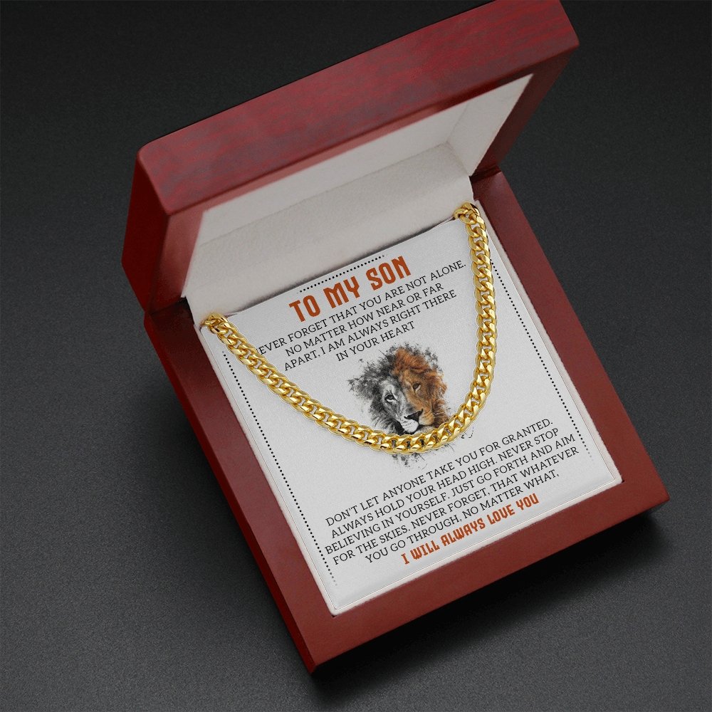 To My Son | You Are Not Alone | Jewelry | C30184T, C30184TG, lx-C30184, PB23-WOOD, PROD-1957639, PT-1772, USER-43062 | TageUnlimited