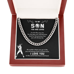 To My Son | You Will Always Have A Home Base ❤️⚾ | Jewelry | C30184T, C30184TG, lx-C30184, PB23-WOOD, PROD-1946564, PT-1772, USER-43062 | TageUnlimited