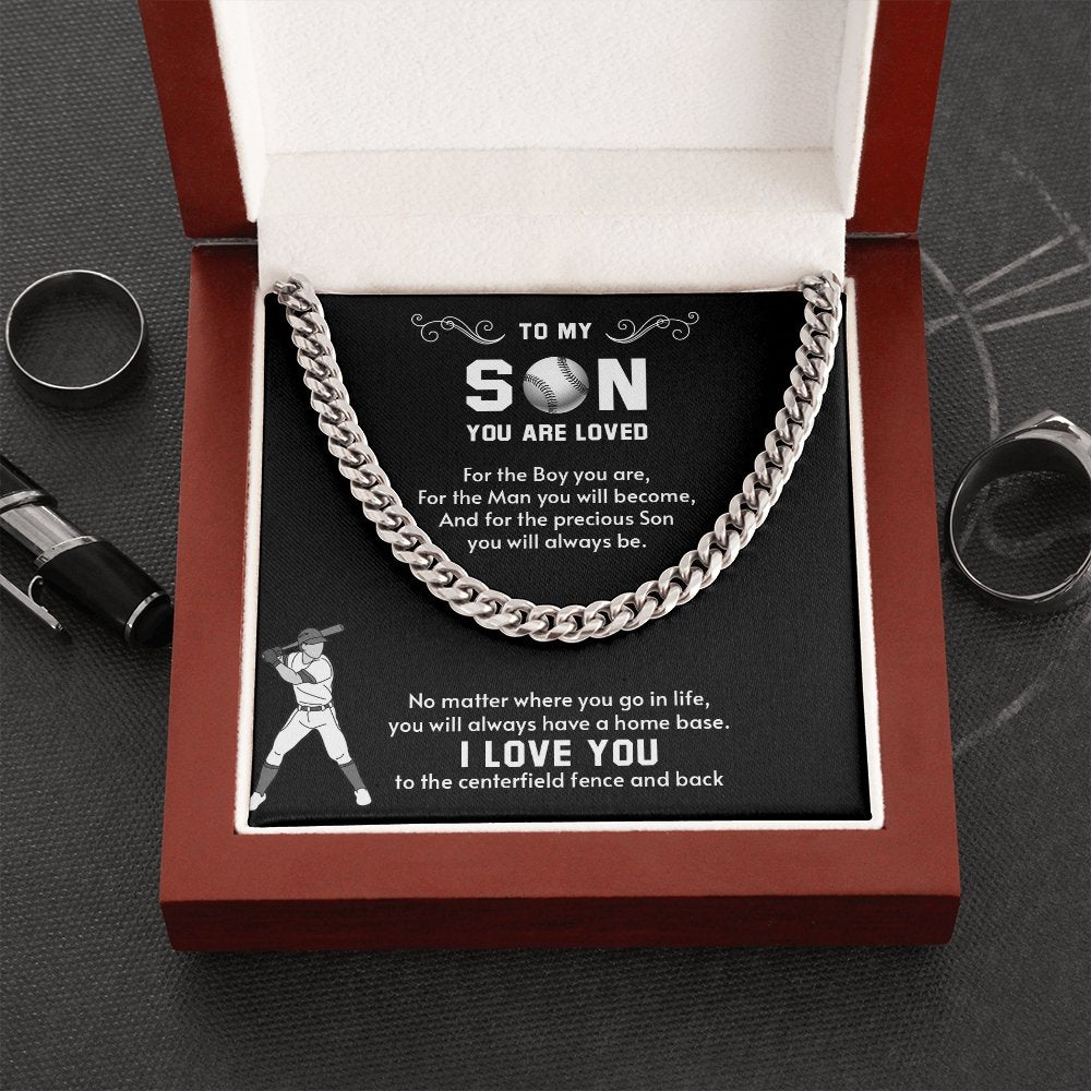 To My Son | You Will Always Have A Home Base ❤️⚾ | Jewelry | C30184T, C30184TG, lx-C30184, PB23-WOOD, PROD-1946564, PT-1772, USER-43062 | TageUnlimited
