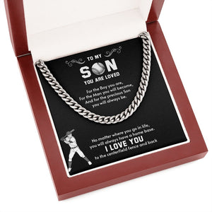 To My Son | You Will Always Have A Home Base ❤️⚾ | Jewelry | C30184T, C30184TG, lx-C30184, PB23-WOOD, PROD-1946564, PT-1772, USER-43062 | TageUnlimited
