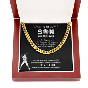 To My Son | You Will Always Have A Home Base ❤️⚾ | Jewelry | C30184T, C30184TG, lx-C30184, PB23-WOOD, PROD-1946564, PT-1772, USER-43062 | TageUnlimited