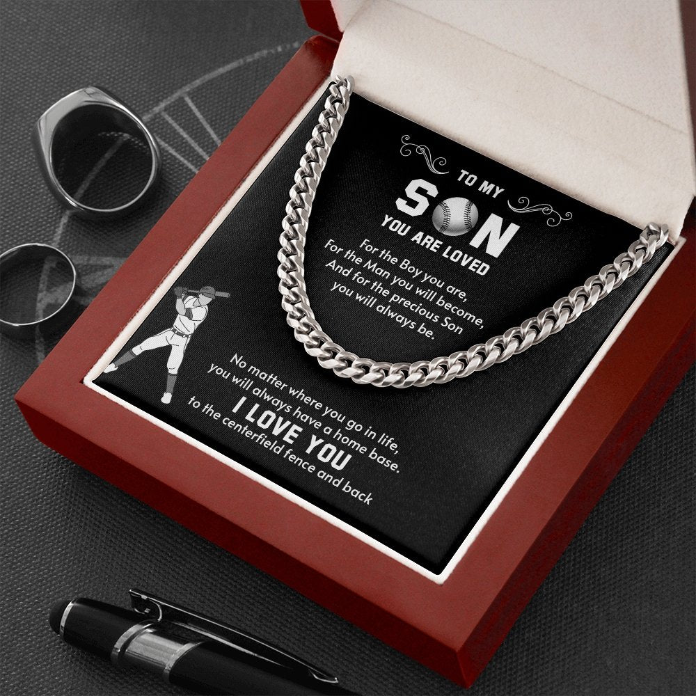 To My Son | You Will Always Have A Home Base ❤️⚾ | Jewelry | C30184T, C30184TG, lx-C30184, PB23-WOOD, PROD-1946564, PT-1772, USER-43062 | TageUnlimited