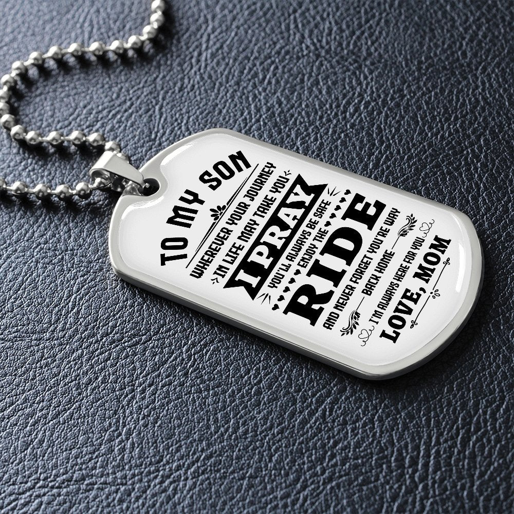 To My Son | You'll Be Safe ♥ | Jewelry | A1014T, A1014TG, G007T, G007TG, lx-G007, PROD-1946385, PT-133, TNM-1, USER-43062 | TageUnlimited
