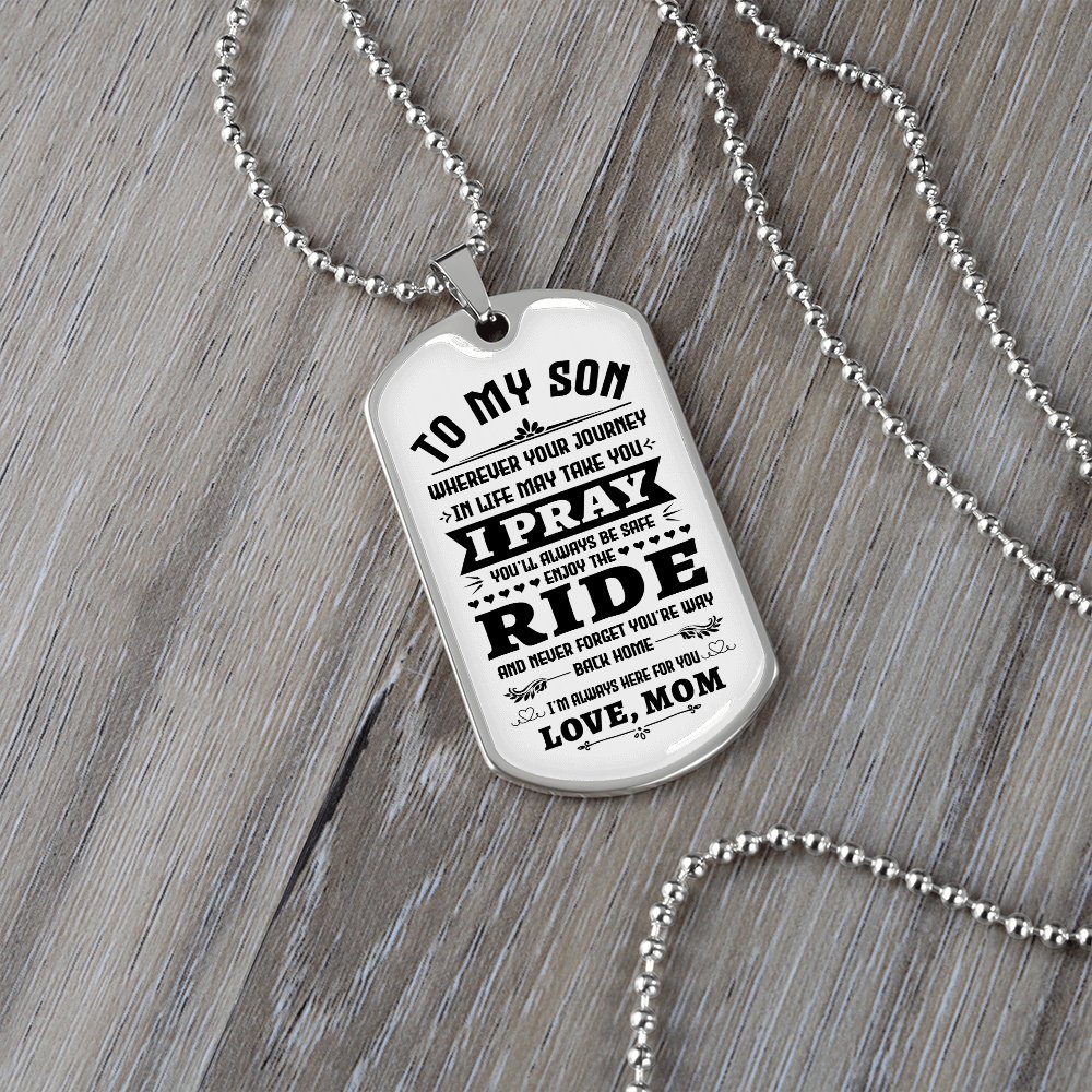 To My Son | You'll Be Safe ♥ | Jewelry | A1014T, A1014TG, G007T, G007TG, lx-G007, PROD-1946385, PT-133, TNM-1, USER-43062 | TageUnlimited