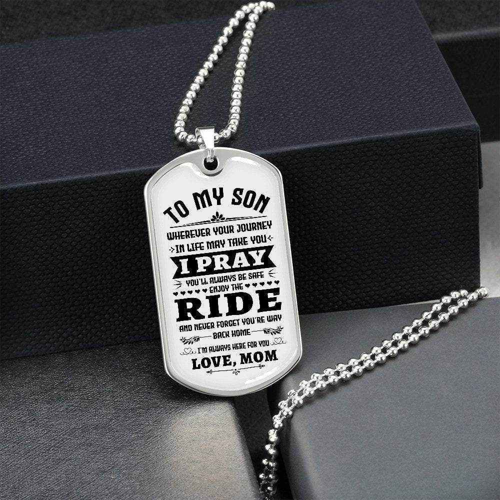To My Son | You'll Be Safe ♥ | Jewelry | A1014T, A1014TG, G007T, G007TG, lx-G007, PROD-1946385, PT-133, TNM-1, USER-43062 | TageUnlimited
